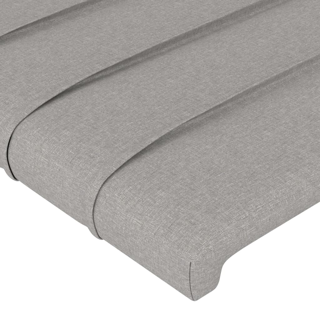 vidaXL Tăblii de pat, 4 buc, gri deschis, 80x5x78/88 cm, textil vidaXL Tăblii de pat, 4 buc, gri deschis, 80x5x78/88 cm, textil