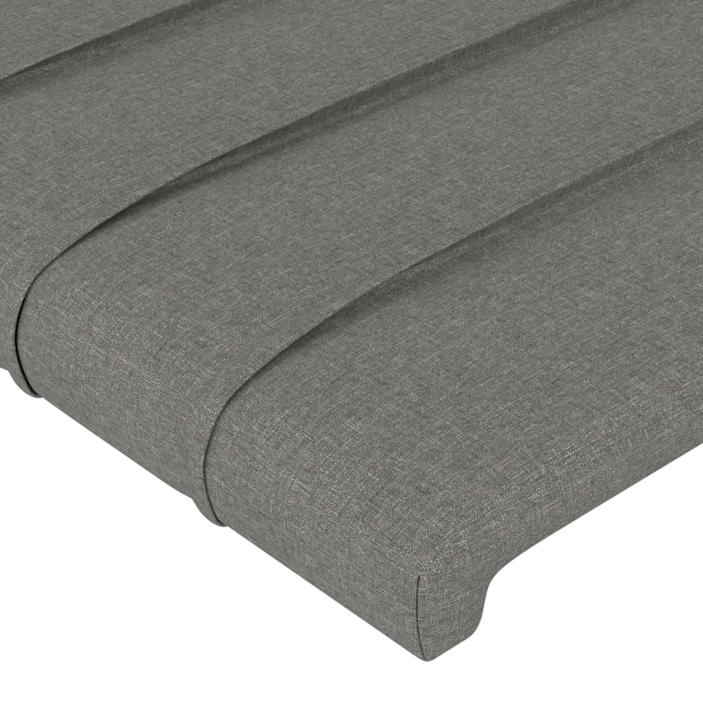 vidaXL Tăblii de pat, 4 buc, gri închis, 80x5x78/88 cm, textil vidaXL Tăblii de pat, 4 buc, gri închis, 80x5x78/88 cm, textil