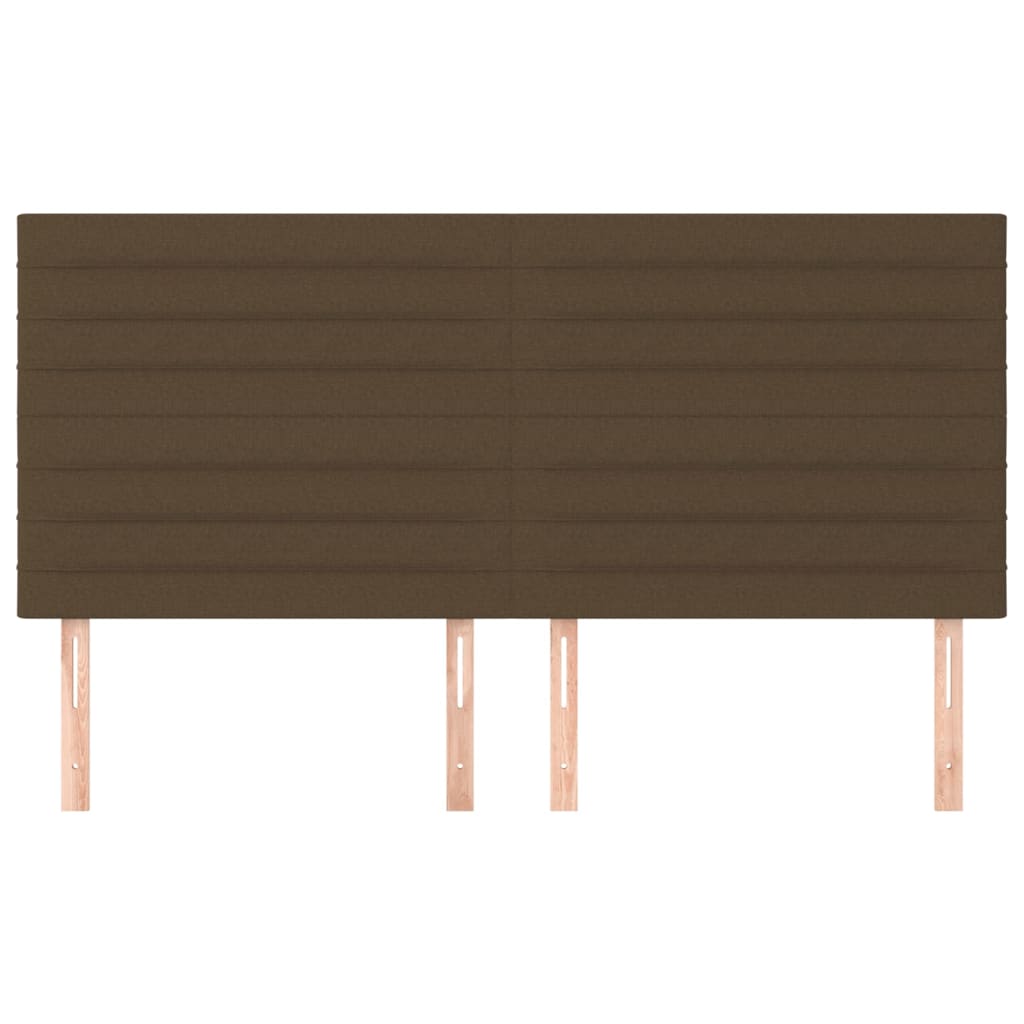 vidaXL Tăblii de pat, 4 buc, maro închis, 80x5x78/88 cm, textil vidaXL Tăblii de pat, 4 buc, maro închis, 80x5x78/88 cm, textil