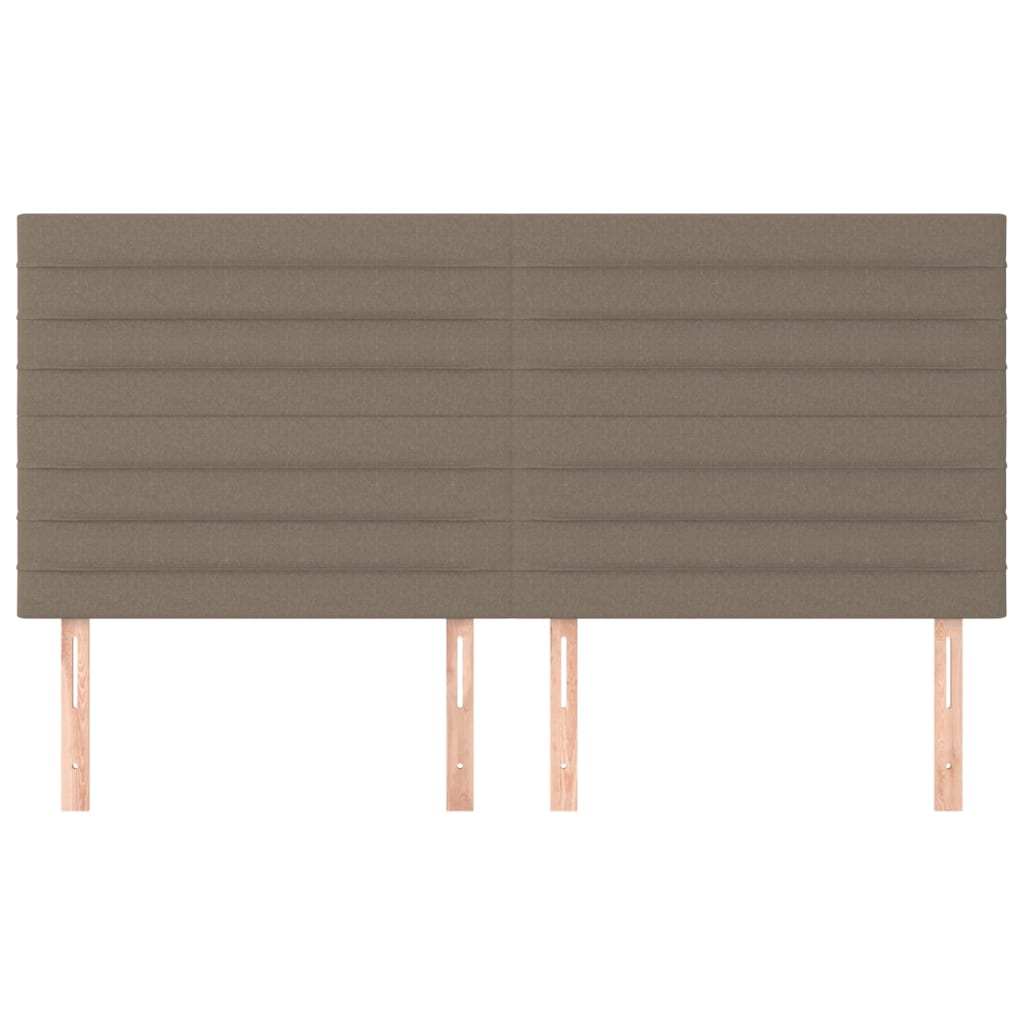 vidaXL Tăblii de pat, 4 buc, gri taupe, 80x5x78/88 cm, textil
