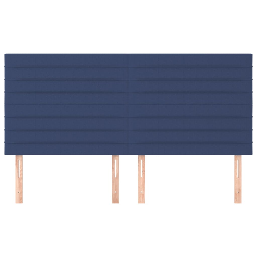 vidaXL Tăblii de pat, 4 buc, albastru, 80x5x78/88 cm, textil vidaXL Tăblii de pat, 4 buc, albastru, 80x5x78/88 cm, textil