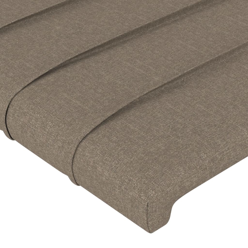 vidaXL Tăblii de pat, 4 buc, gri taupe, 90x5x78/88 cm, textil