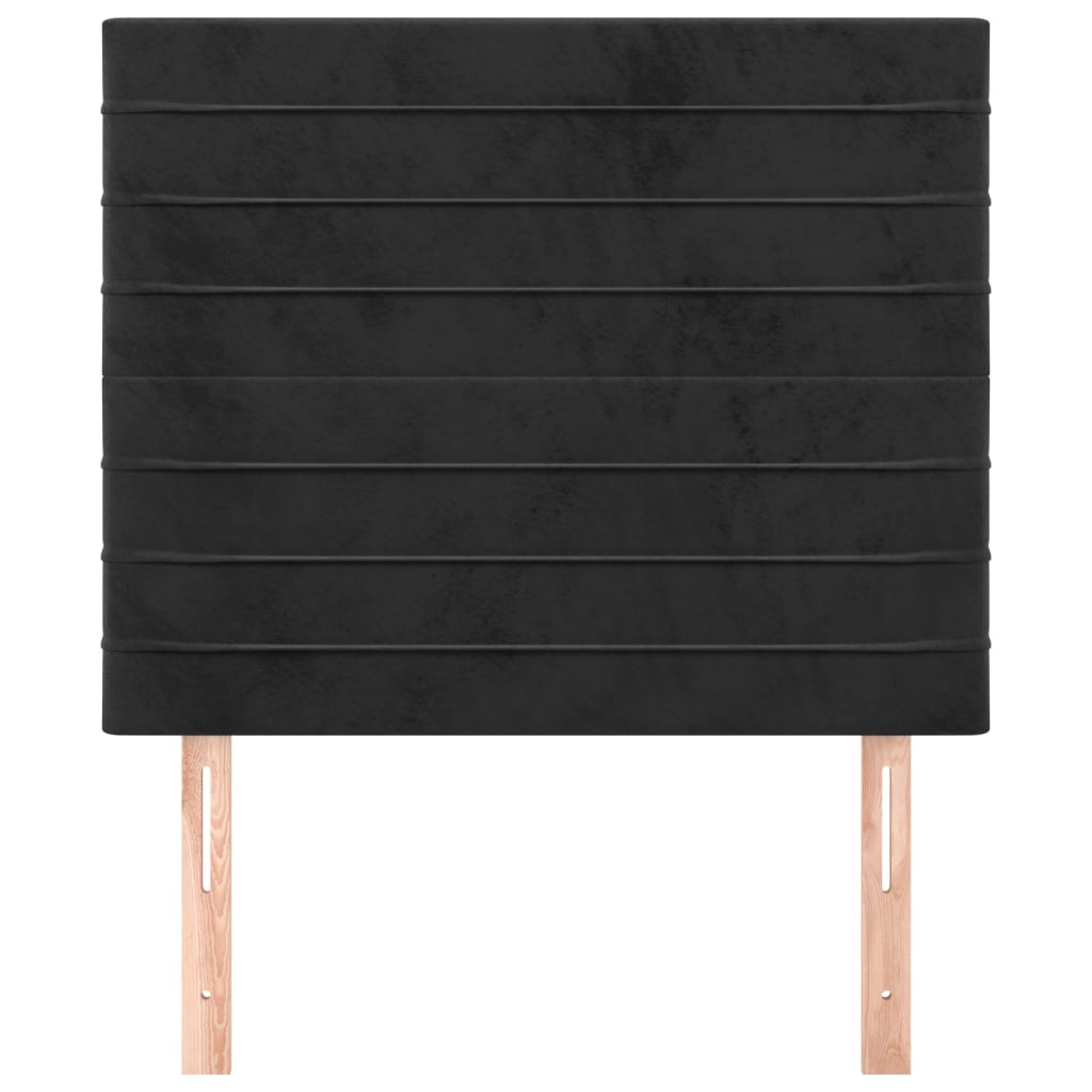 vidaXL Tăblii de pat, 2 buc, negru, 80x5x78/88 cm, catifea vidaXL Tăblii de pat, 2 buc, negru, 80x5x78/88 cm, catifea