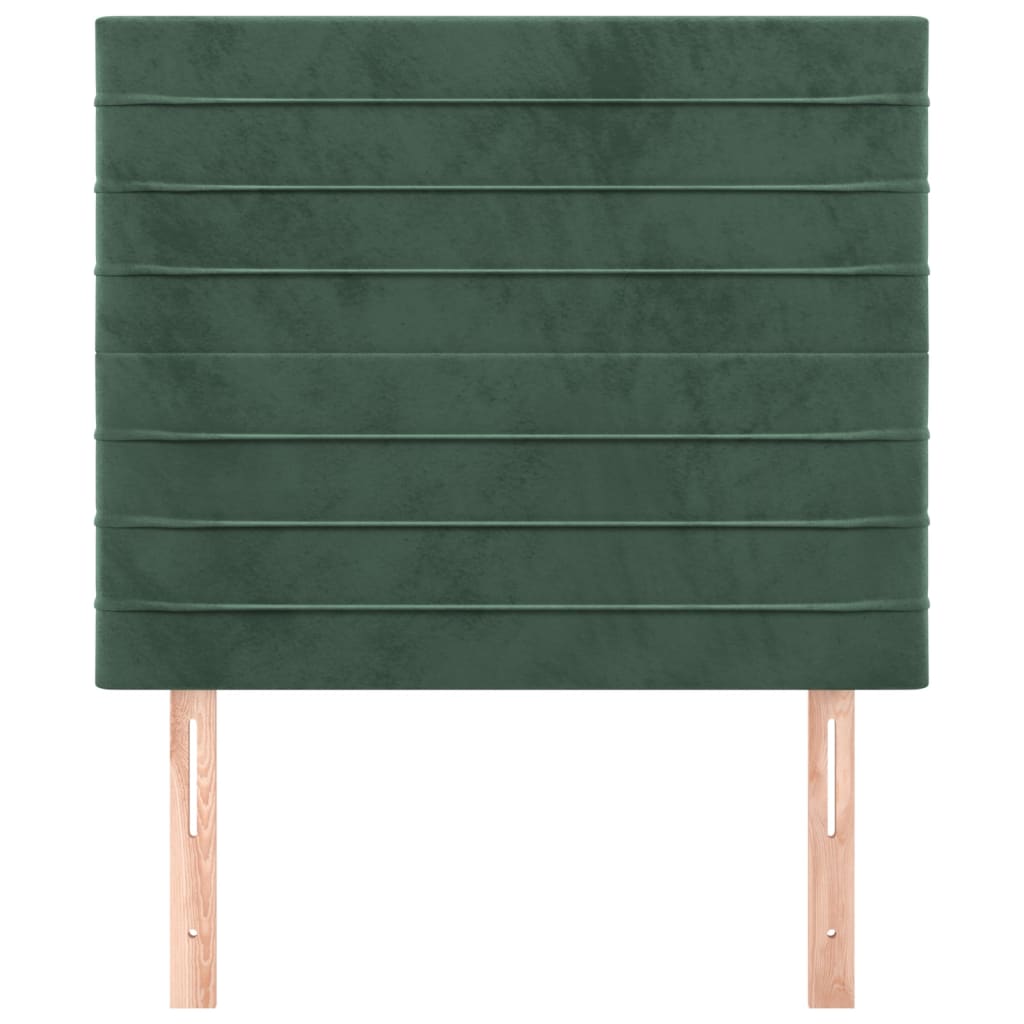 vidaXL Tăblii de pat, 2 buc, verde închis, 90x5x78/88 cm, catifea vidaXL Tăblii de pat, 2 buc, verde închis, 90x5x78/88 cm, catifea