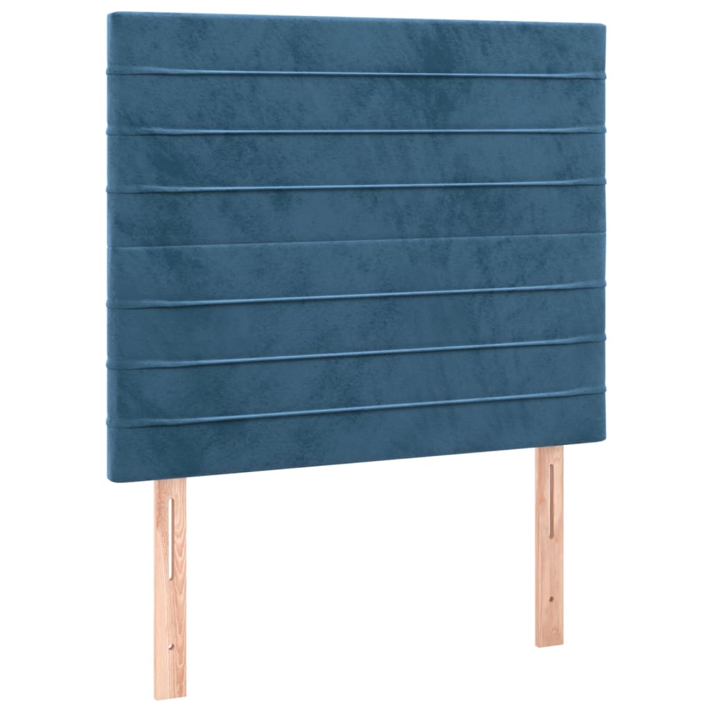 vidaXL Tăblii de pat, 2 buc, albastru închis, 90x5x78/88 cm, catifea vidaXL Tăblii de pat, 2 buc, albastru închis, 90x5x78/88 cm, catifea