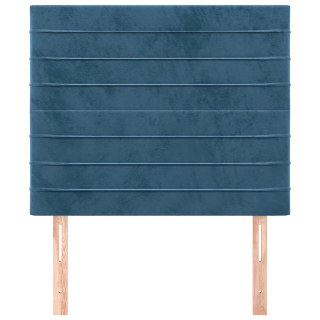 vidaXL Tăblii de pat, 2 buc, albastru închis, 90x5x78/88 cm, catifea vidaXL Tăblii de pat, 2 buc, albastru închis, 90x5x78/88 cm, catifea