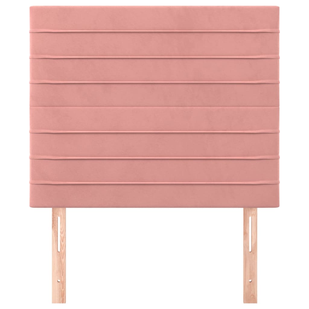 vidaXL Tăblie de pat roz 90x5x118/128 cm catifea