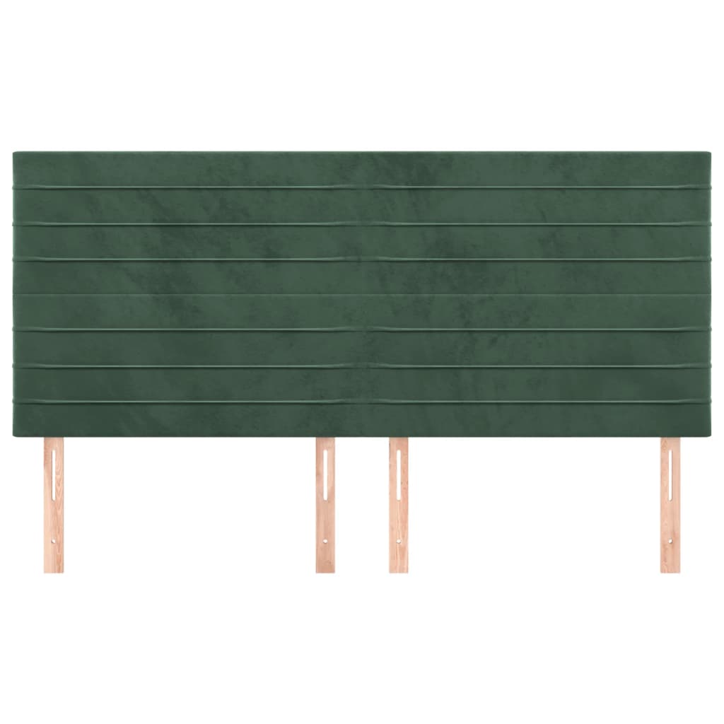 vidaXL Tăblii de pat, 4 buc, verde închis, 80x5x78/88 cm, catifea vidaXL Tăblii de pat, 4 buc, verde închis, 80x5x78/88 cm, catifea