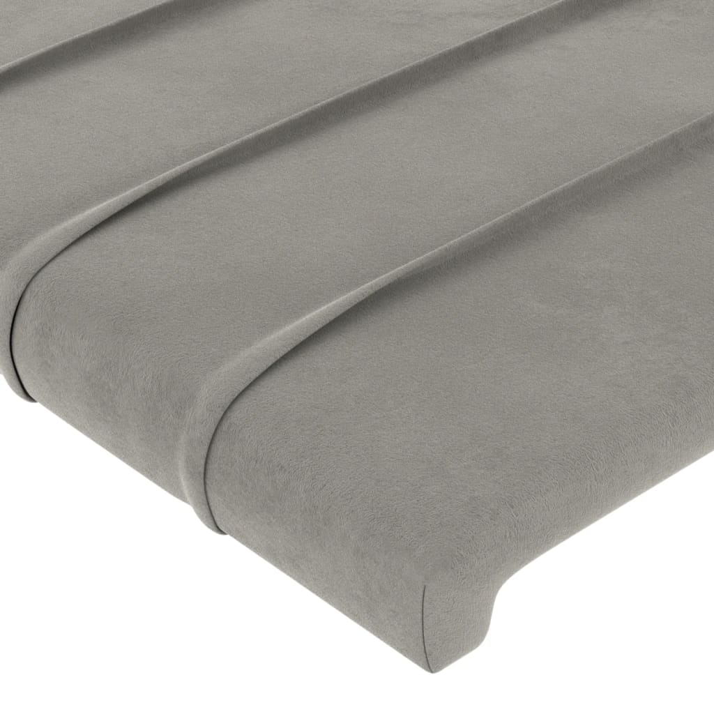 vidaXL Tăblii de pat, 4 buc, gri deschis, 90x5x78/88 cm, catifea vidaXL Tăblii de pat, 4 buc, gri deschis, 90x5x78/88 cm, catifea