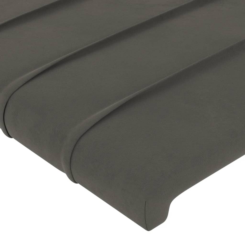 vidaXL Tăblii de pat, 4 buc, gri închis, 90x5x78/88 cm, catifea vidaXL Tăblii de pat, 4 buc, gri închis, 90x5x78/88 cm, catifea