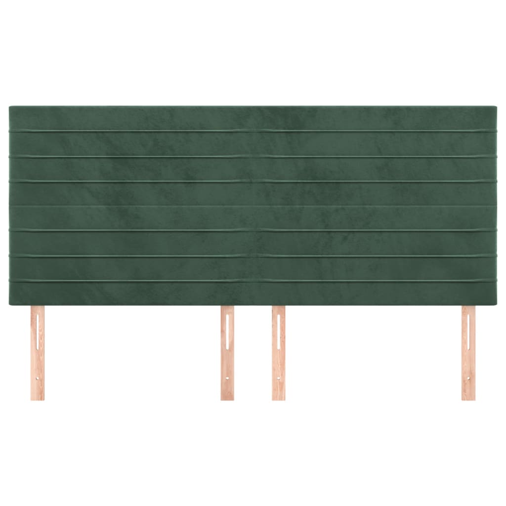 vidaXL Tăblii de pat, 4 buc, verde închis, 90x5x78/88 cm, catifea vidaXL Tăblii de pat, 4 buc, verde închis, 90x5x78/88 cm, catifea