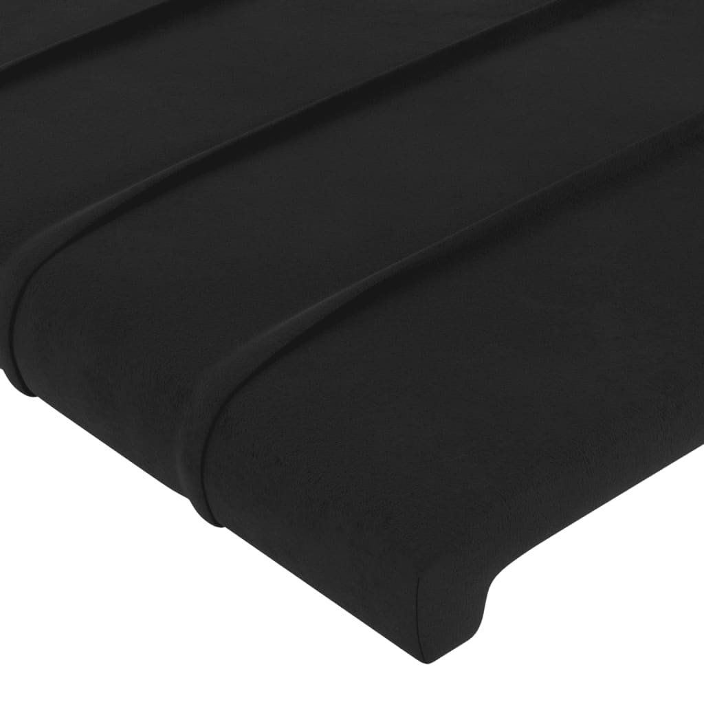 vidaXL Tăblii de pat, 4 buc, negru, 100x5x78/88 cm, catifea vidaXL Tăblii de pat, 4 buc, negru, 100x5x78/88 cm, catifea