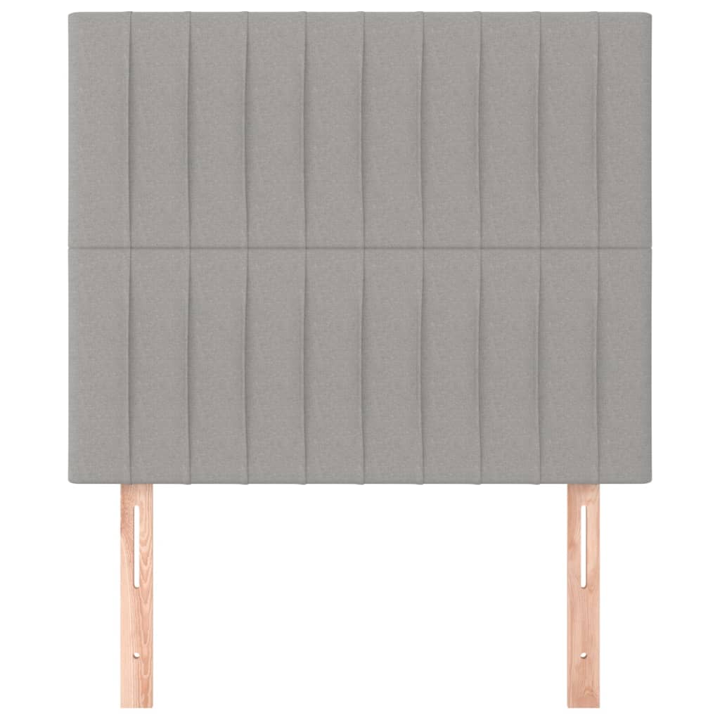 vidaXL Tăblii de pat, 2 buc, gri deschis, 90x5x78/88 cm, textil vidaXL Tăblii de pat, 2 buc, gri deschis, 90x5x78/88 cm, textil
