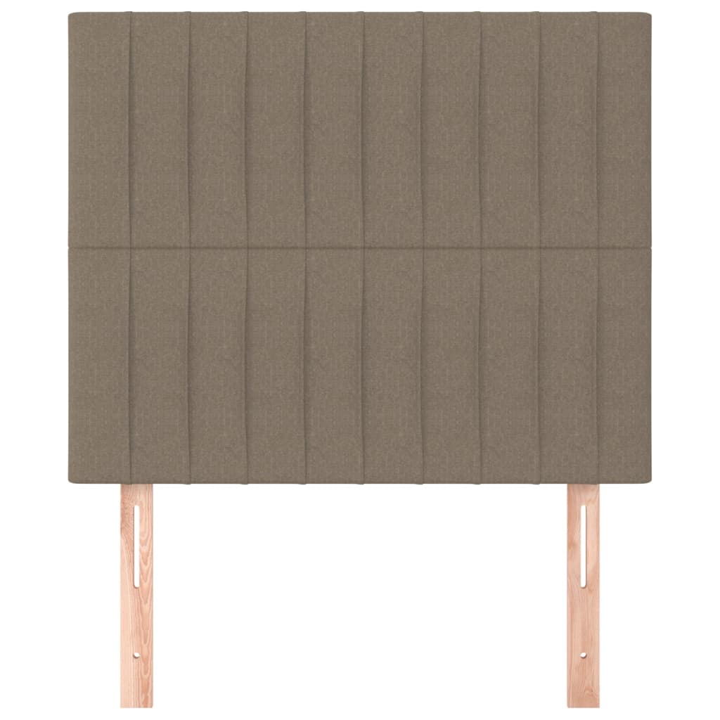 vidaXL Tăblii de pat, 2 buc, gri taupe, 90x5x78/88 cm, textil vidaXL Tăblii de pat, 2 buc, gri taupe, 90x5x78/88 cm, textil