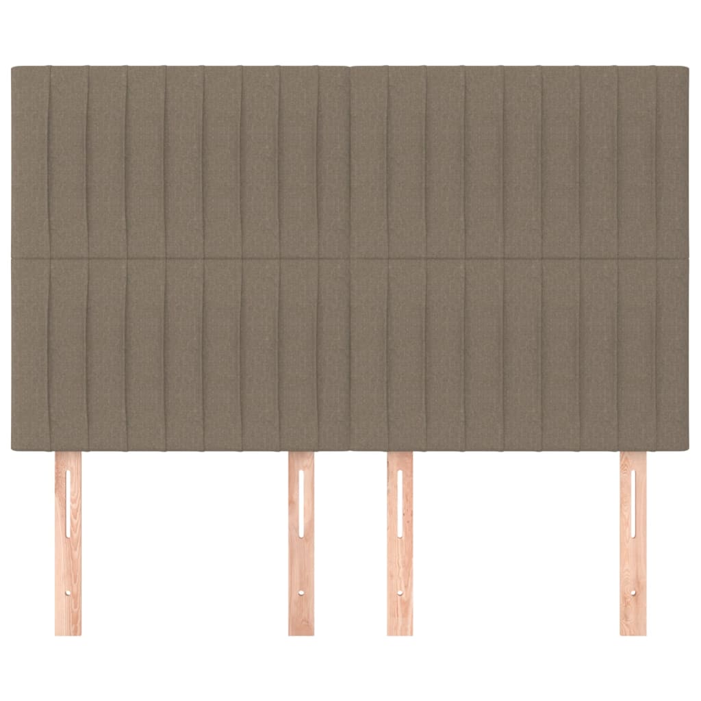 vidaXL Tăblii de pat, 4 buc, gri taupe, 72x5x78/88 cm, textil vidaXL Tăblii de pat, 4 buc, gri taupe, 72x5x78/88 cm, textil