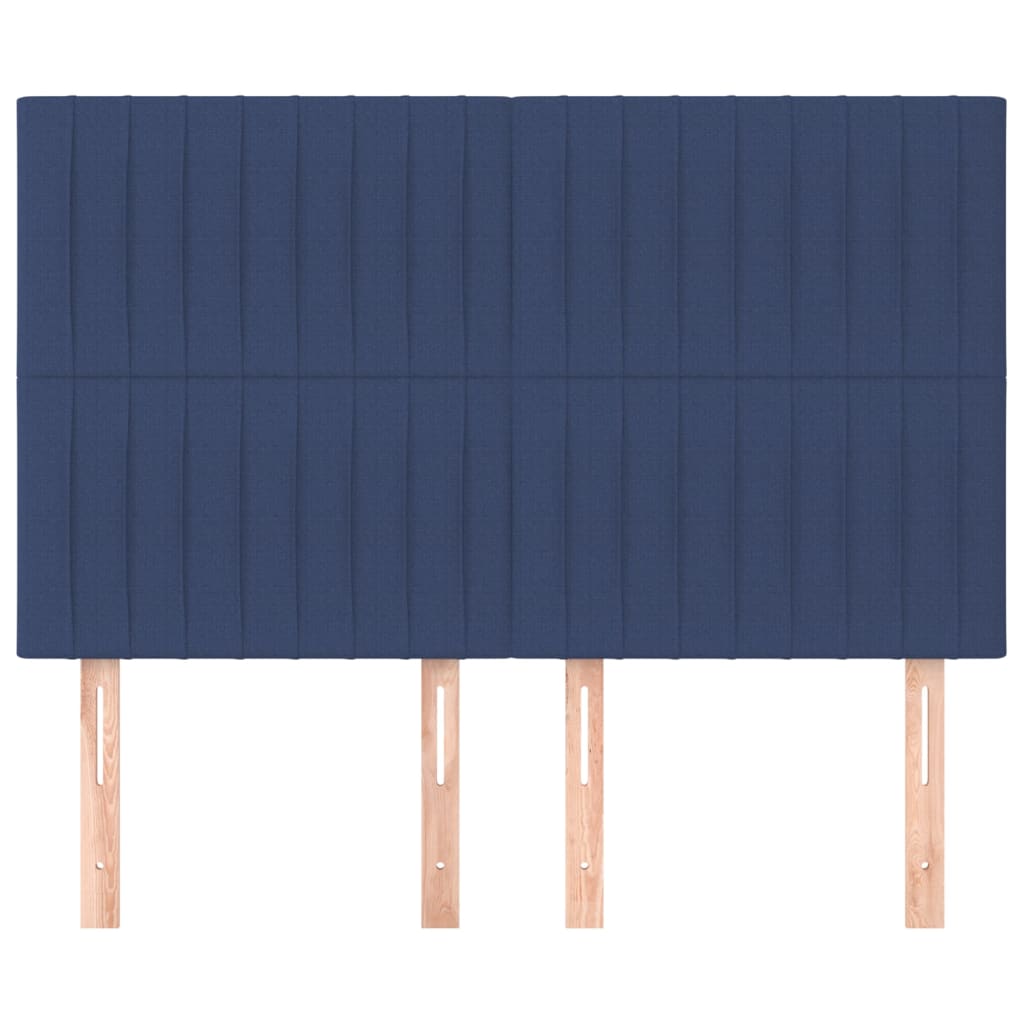 vidaXL Tăblii de pat, 4 buc, albastru, 72x5x78/88 cm, textil vidaXL Tăblii de pat, 4 buc, albastru, 72x5x78/88 cm, textil