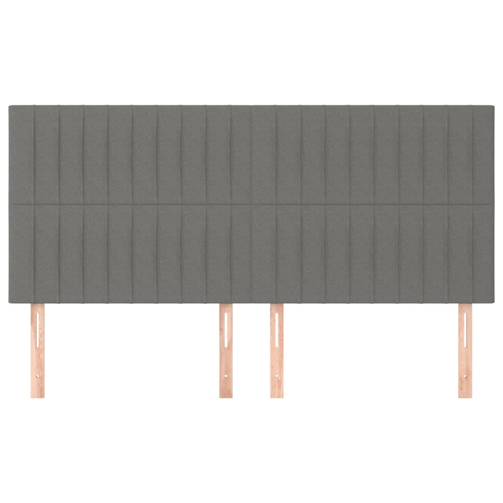 vidaXL Tăblii de pat, 4 buc, gri închis, 80x5x78/88 cm, textil vidaXL Tăblii de pat, 4 buc, gri închis, 80x5x78/88 cm, textil