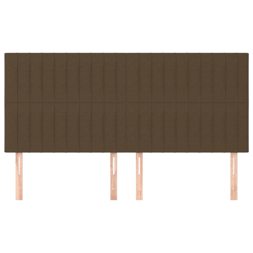 vidaXL Tăblii de pat, 4 buc, maro închis, 80x5x78/88 cm, textil vidaXL Tăblii de pat, 4 buc, maro închis, 80x5x78/88 cm, textil