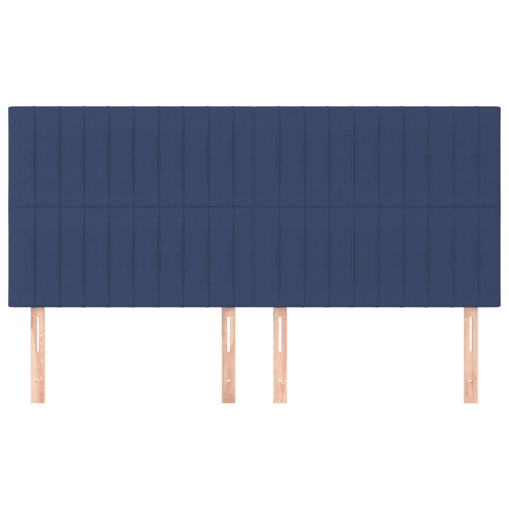 vidaXL Tăblii de pat, 4 buc, albastru, 80x5x78/88 cm, textil vidaXL Tăblii de pat, 4 buc, albastru, 80x5x78/88 cm, textil