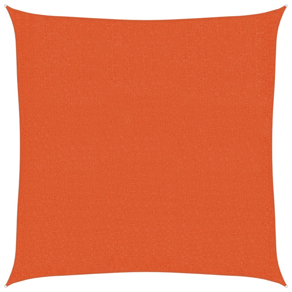 vidaXL Pânză parasolar, portocaliu, 3x3 m, HDPE, 160 g/m²