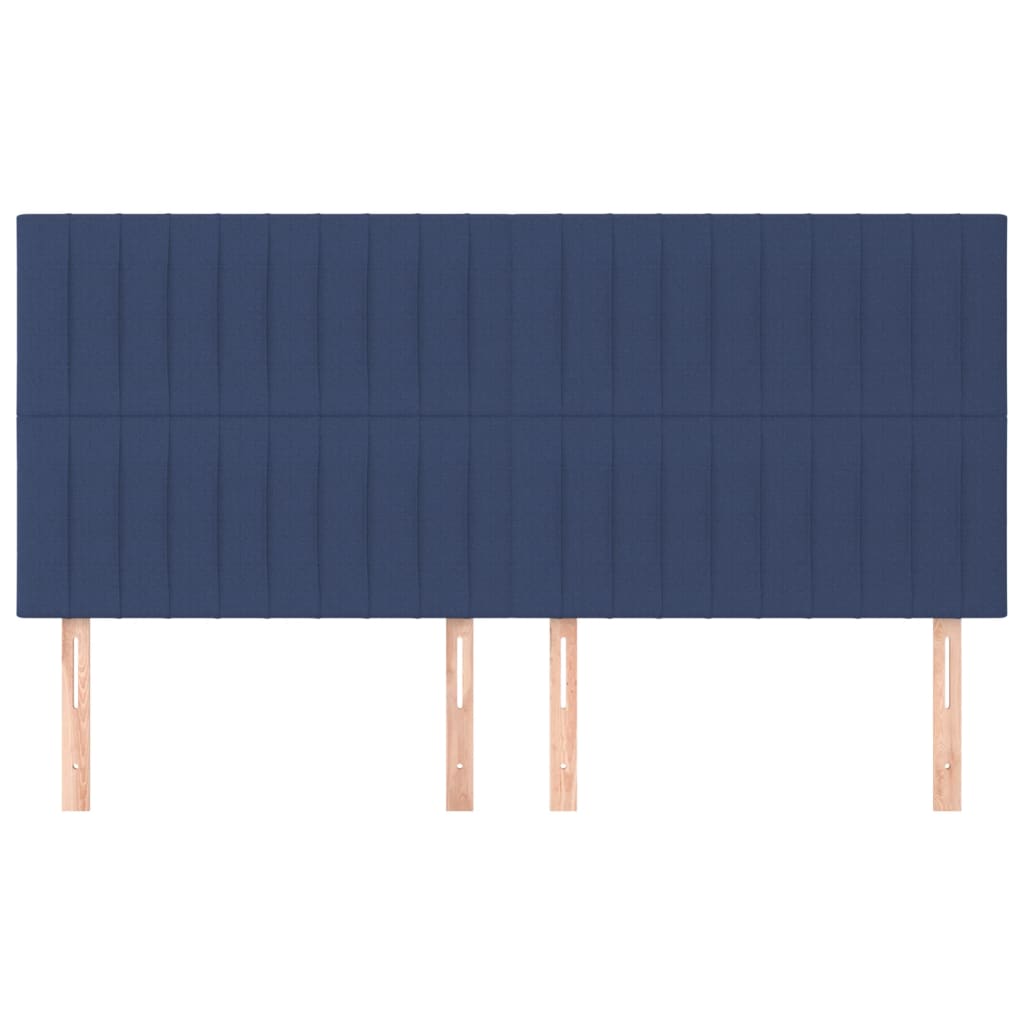 vidaXL Tăblii de pat, 4 buc, albastru, 90x5x78/88 cm, textil vidaXL Tăblii de pat, 4 buc, albastru, 90x5x78/88 cm, textil