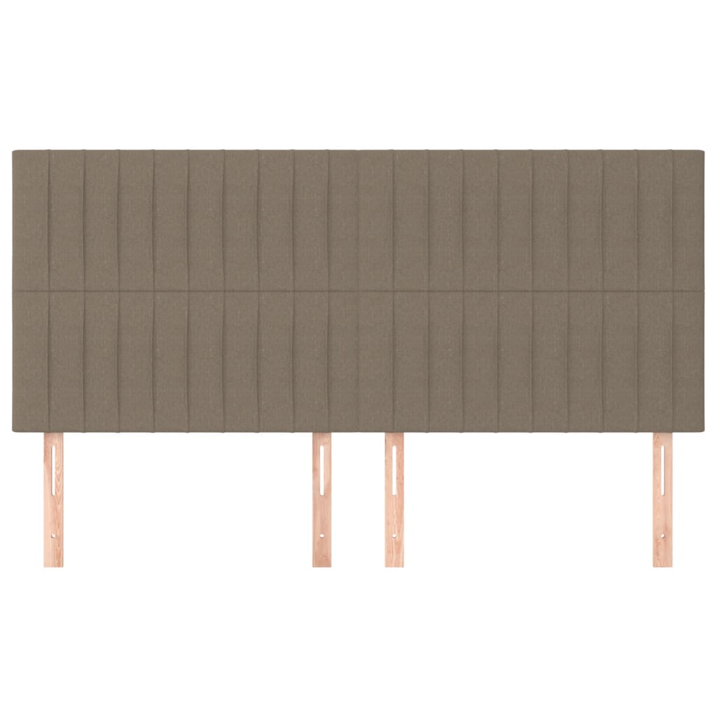 vidaXL Tăblii de pat, 4 buc, gri taupe, 100x5x78/88 cm, textil vidaXL Tăblii de pat, 4 buc, gri taupe, 100x5x78/88 cm, textil