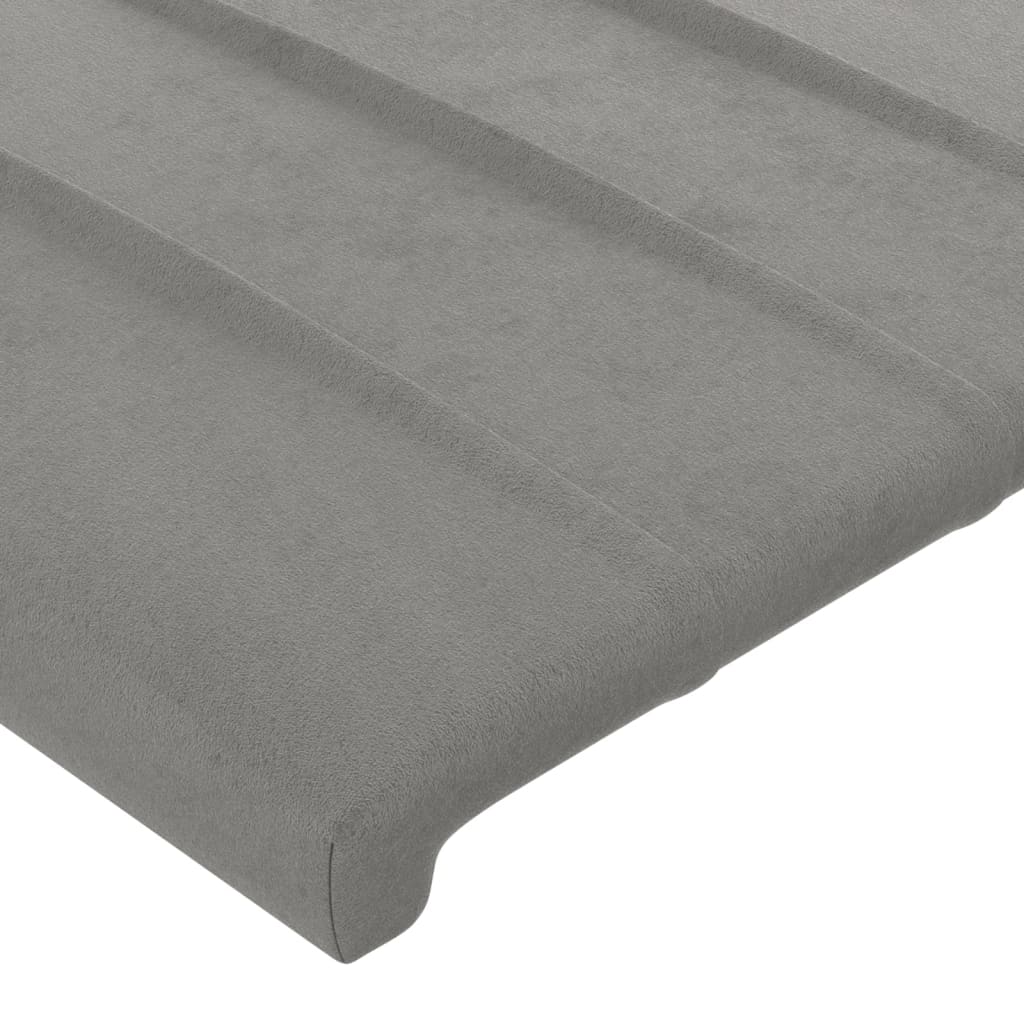 vidaXL Tăblii de pat, 4 buc, gri deschis, 90x5x78/88 cm, catifea vidaXL Tăblii de pat, 4 buc, gri deschis, 90x5x78/88 cm, catifea
