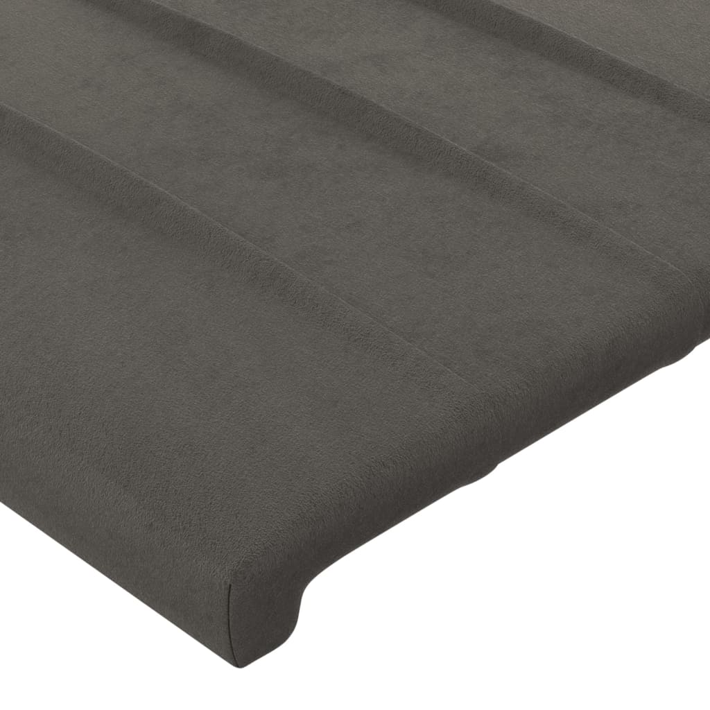 vidaXL Tăblii de pat, 4 buc, gri închis, 100x5x78/88 cm, catifea vidaXL Tăblii de pat, 4 buc, gri închis, 100x5x78/88 cm, catifea