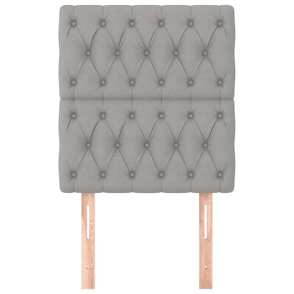 vidaXL Tăblii de pat, 2 buc, gri deschis, 80x7x78/88 cm, textil vidaXL Tăblii de pat, 2 buc, gri deschis, 80x7x78/88 cm, textil