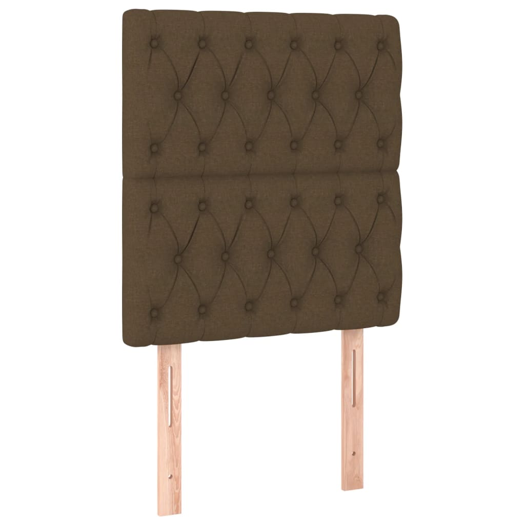 vidaXL Tăblii de pat, 2 buc, maro închis, 80x7x78/88 cm, textil