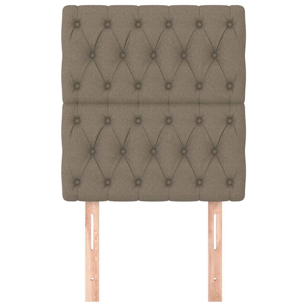 vidaXL Tăblii de pat, 2 buc, gri taupe, 80x7x78/88 cm, textil vidaXL Tăblii de pat, 2 buc, gri taupe, 80x7x78/88 cm, textil