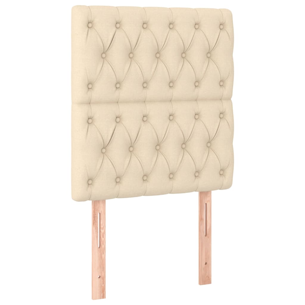 vidaXL Tăblii de pat, 2 buc, crem, 80x7x78/88 cm, textil vidaXL Tăblii de pat, 2 buc, crem, 80x7x78/88 cm, textil