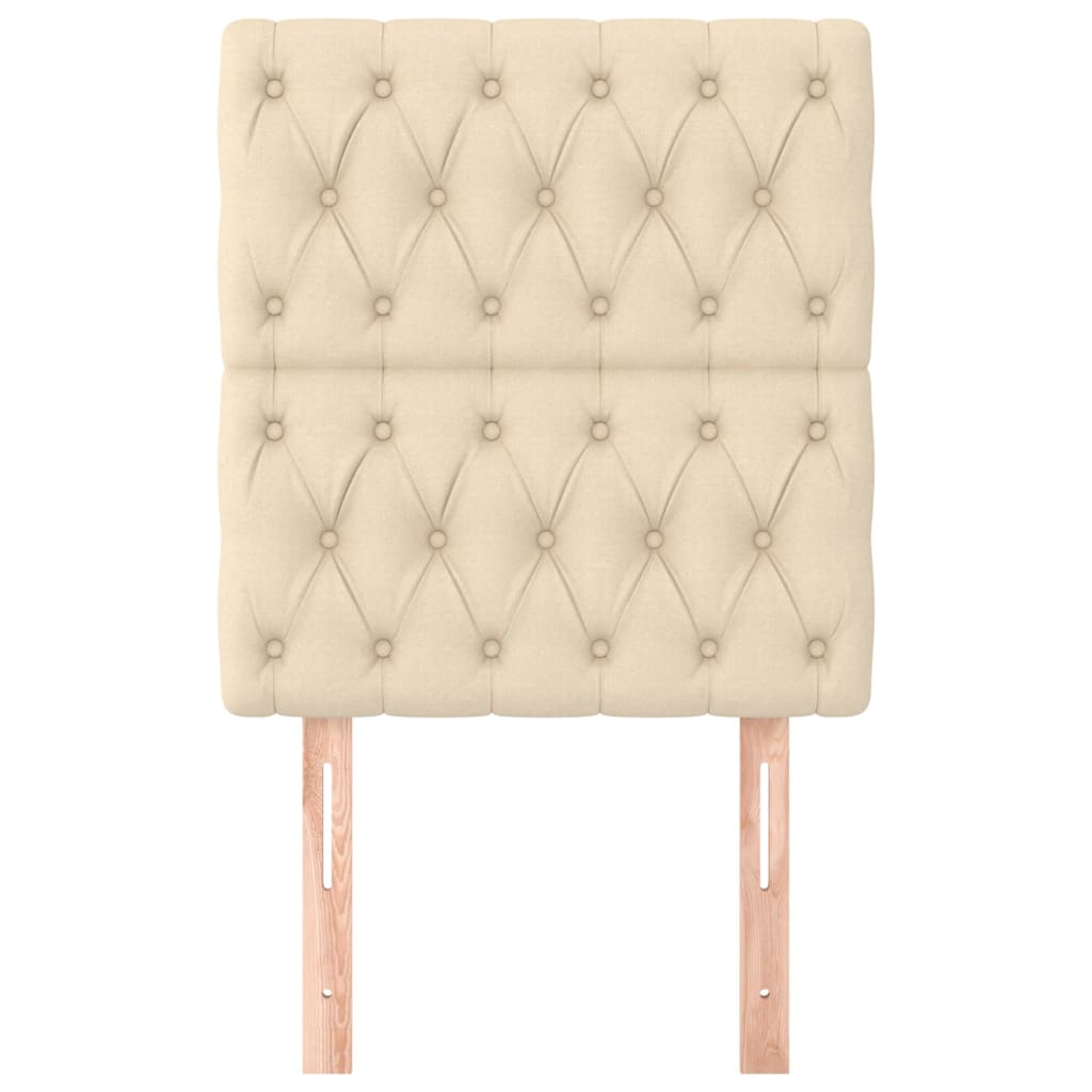 vidaXL Tăblii de pat, 2 buc, crem, 80x7x78/88 cm, textil vidaXL Tăblii de pat, 2 buc, crem, 80x7x78/88 cm, textil