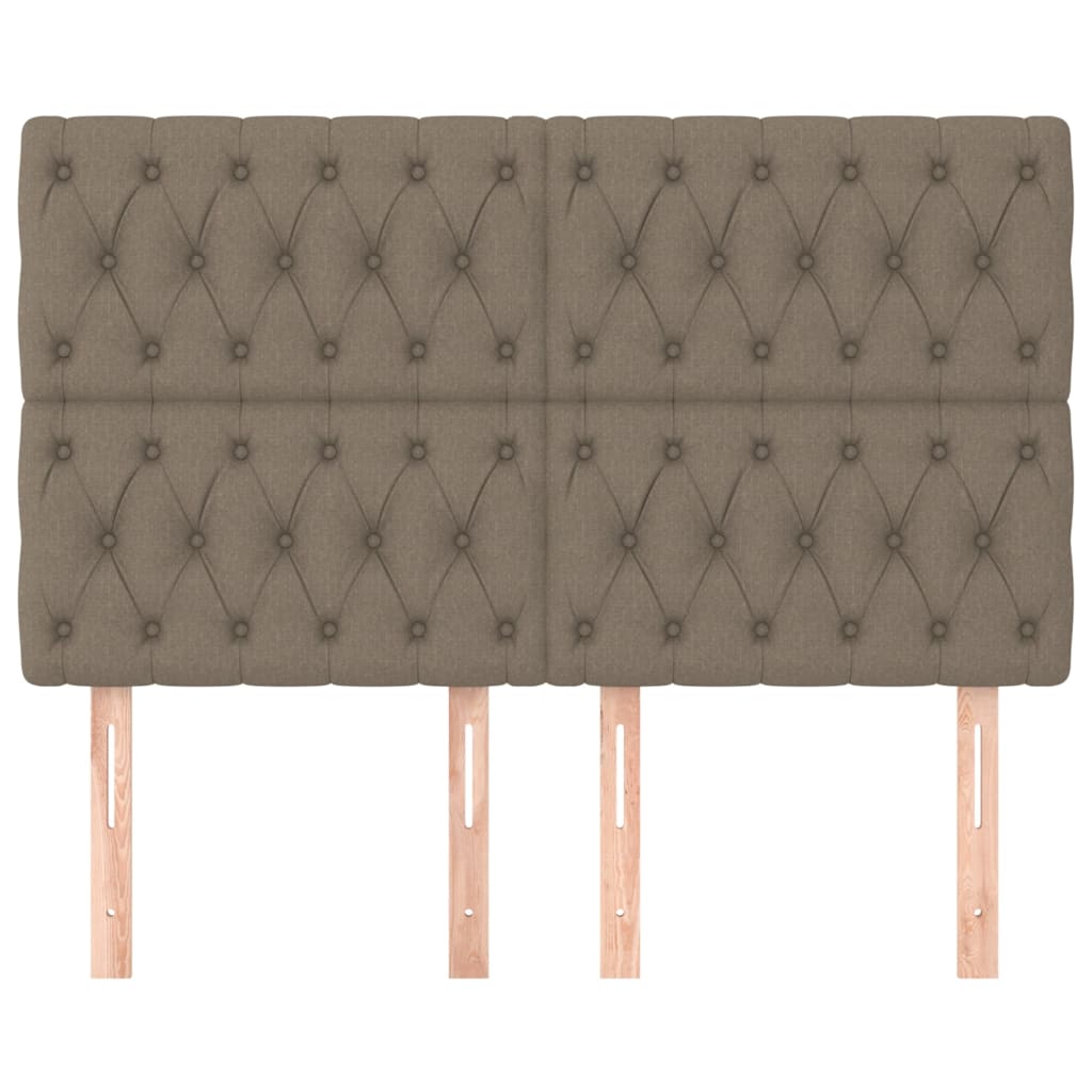 vidaXL Tăblii de pat, 4 buc, gri taupe, 72x7x78/88 cm, textil