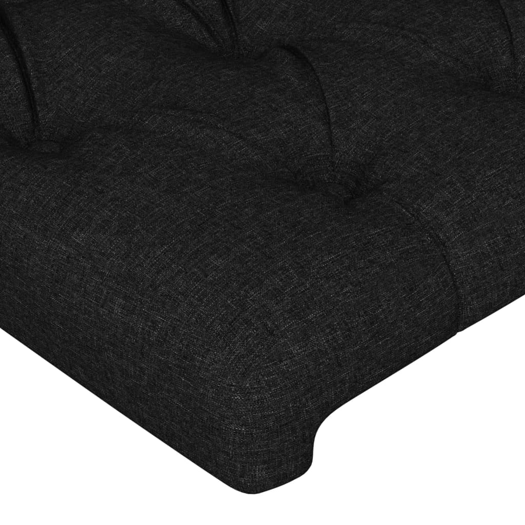 vidaXL Tăblii de pat, 4 buc, negru, 90x7x78/88 cm, textil vidaXL Tăblii de pat, 4 buc, negru, 90x7x78/88 cm, textil