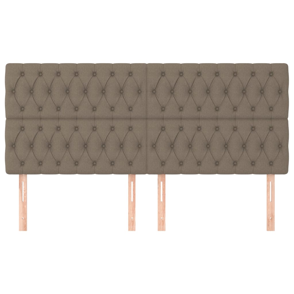 vidaXL Tăblii de pat, 4 buc, gri taupe, 90x7x78/88 cm, textil vidaXL Tăblii de pat, 4 buc, gri taupe, 90x7x78/88 cm, textil