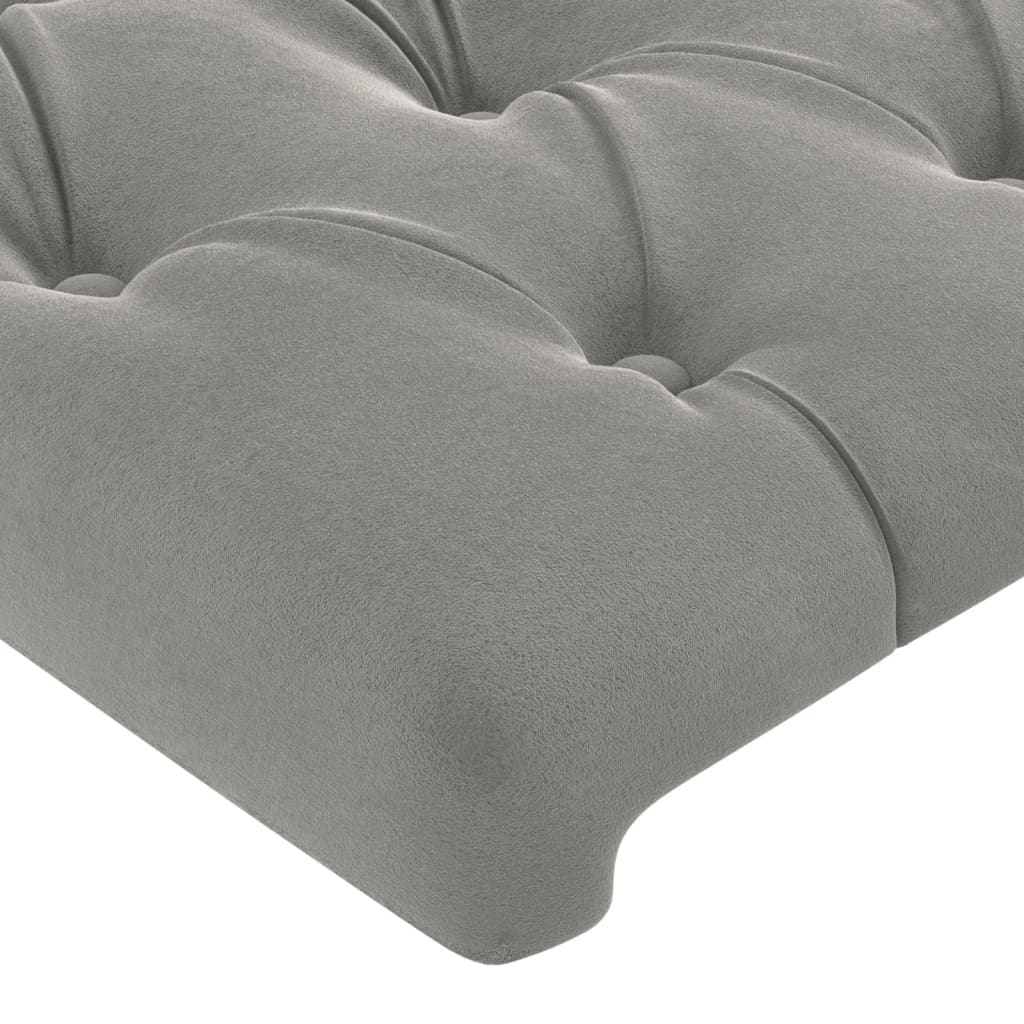 vidaXL Tăblii de pat, 4 buc, gri deschis, 90x7x78/88 cm, catifea vidaXL Tăblii de pat, 4 buc, gri deschis, 90x7x78/88 cm, catifea