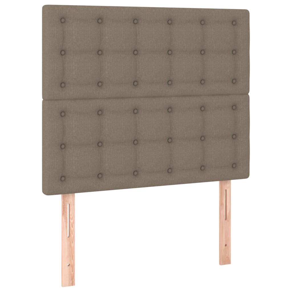 vidaXL Tăblii de pat, 2 buc, gri taupe, 90x5x78/88 cm, textil vidaXL Tăblii de pat, 2 buc, gri taupe, 90x5x78/88 cm, textil