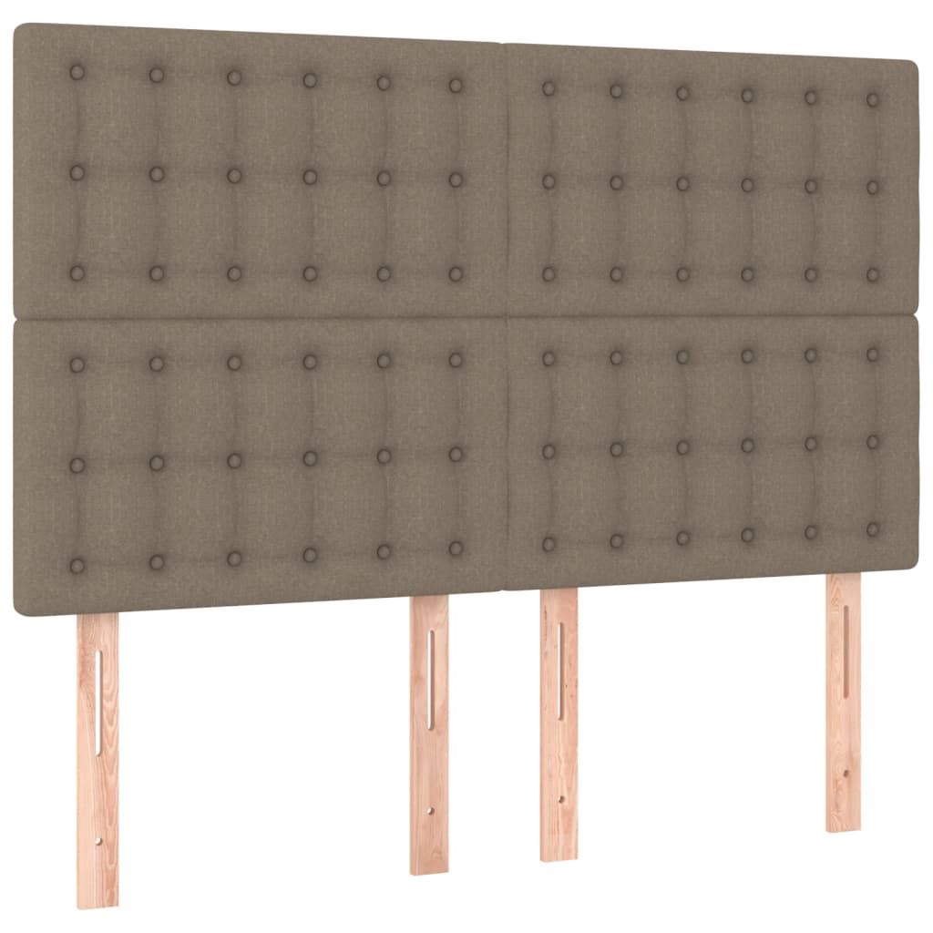 vidaXL Tăblii de pat, 4 buc, gri taupe, 72x5x78/88 cm, textil vidaXL Tăblii de pat, 4 buc, gri taupe, 72x5x78/88 cm, textil