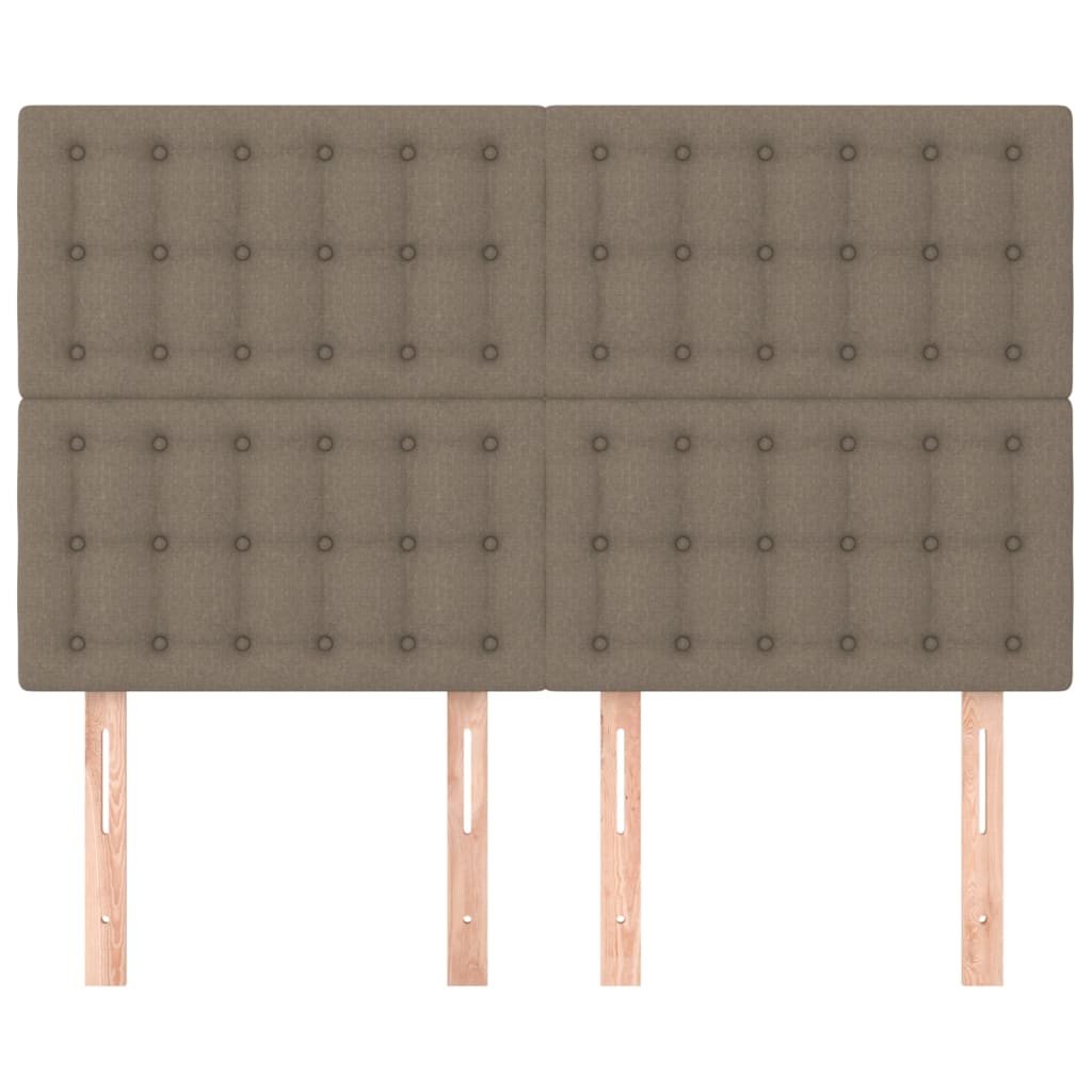 vidaXL Tăblii de pat, 4 buc, gri taupe, 72x5x78/88 cm, textil vidaXL Tăblii de pat, 4 buc, gri taupe, 72x5x78/88 cm, textil