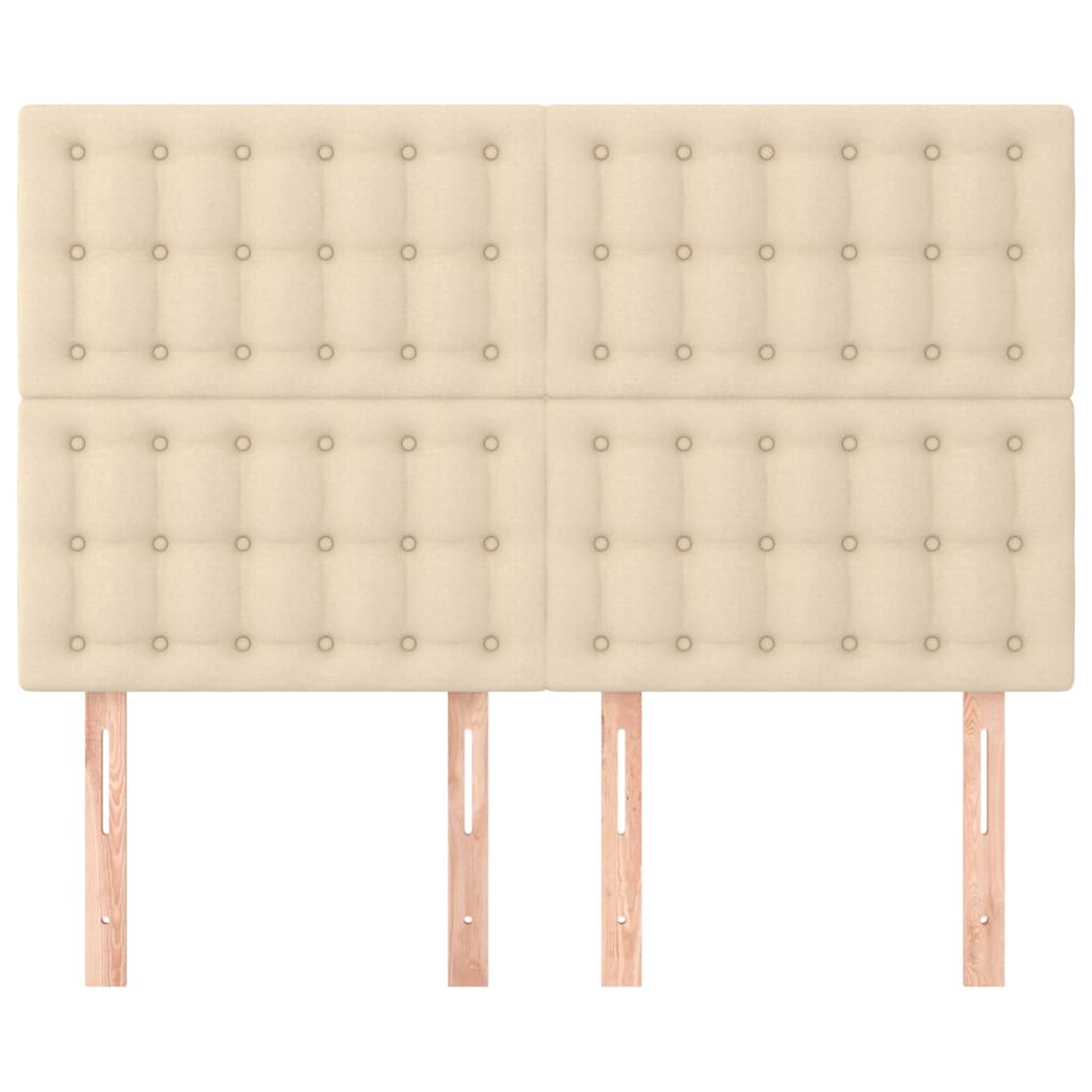 vidaXL Tăblii de pat, 4 buc, crem, 72x5x78/88 cm, textil vidaXL Tăblii de pat, 4 buc, crem, 72x5x78/88 cm, textil
