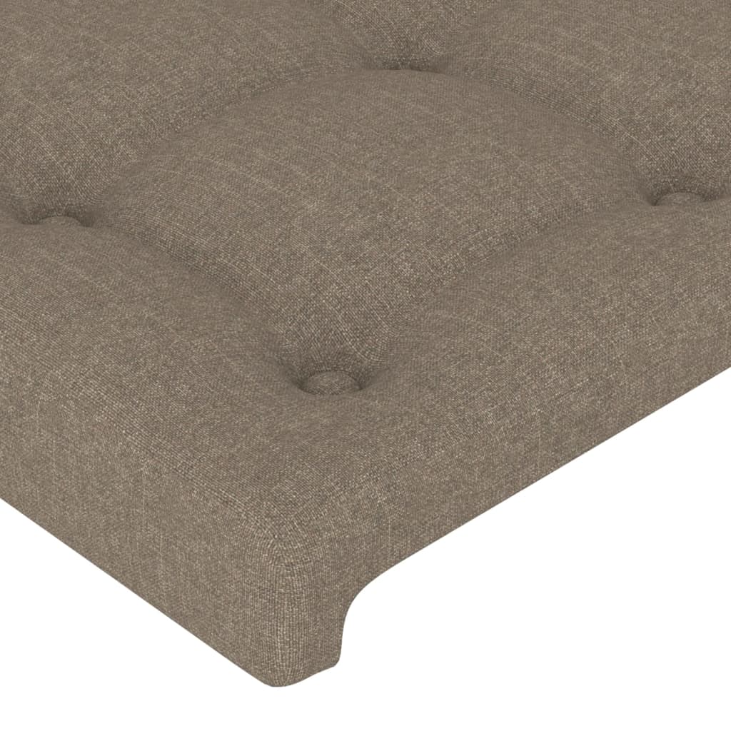 vidaXL Tăblii de pat, 4 buc, gri taupe, 80x5x78/88 cm, textil