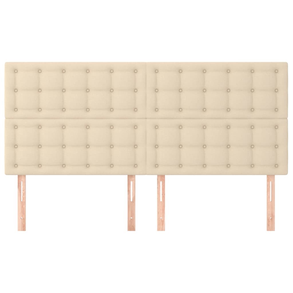 vidaXL Tăblii de pat, 4 buc, crem, 80x5x78/88 cm, textil vidaXL Tăblii de pat, 4 buc, crem, 80x5x78/88 cm, textil