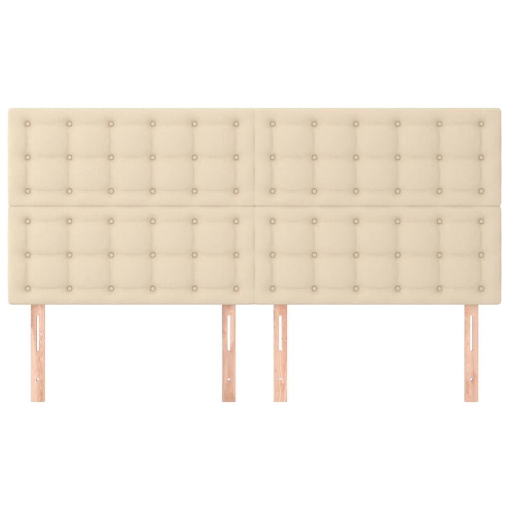 vidaXL Tăblii de pat, 4 buc, crem, 90x5x78/88 cm, textil vidaXL Tăblii de pat, 4 buc, crem, 90x5x78/88 cm, textil