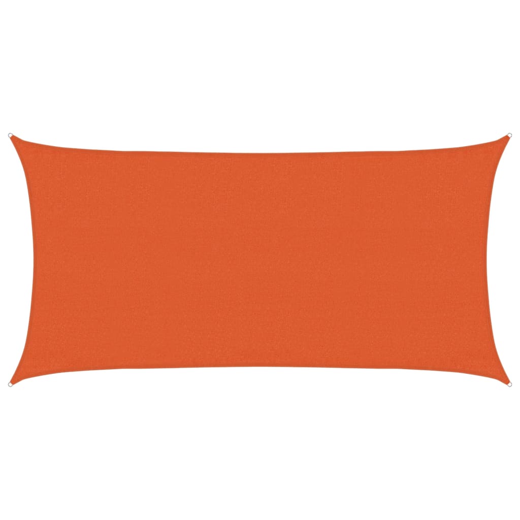vidaXL Pânză parasolar, portocaliu dreptunghiular 3x6 m HDPE 160 g/m²