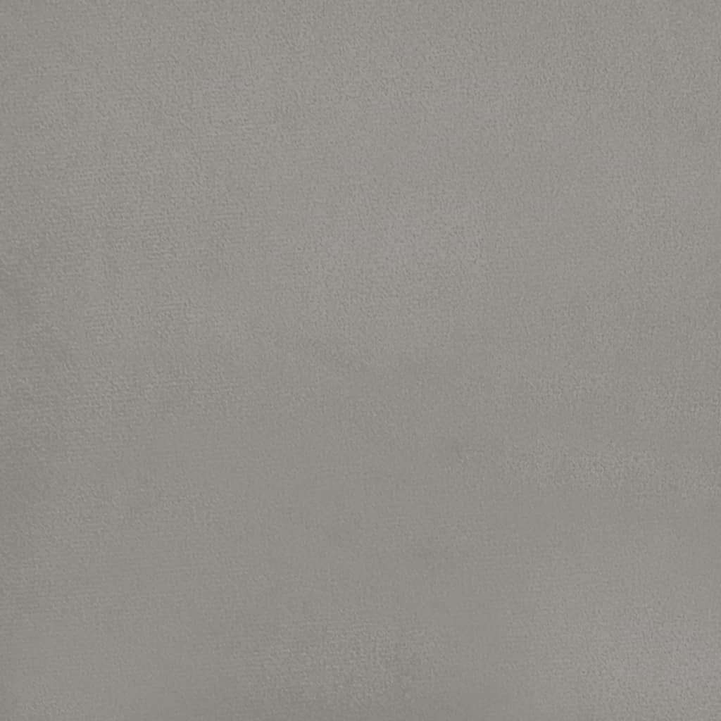 vidaXL Tăblii de pat, 2 buc, gri deschis, 90x5x78/88 cm, catifea