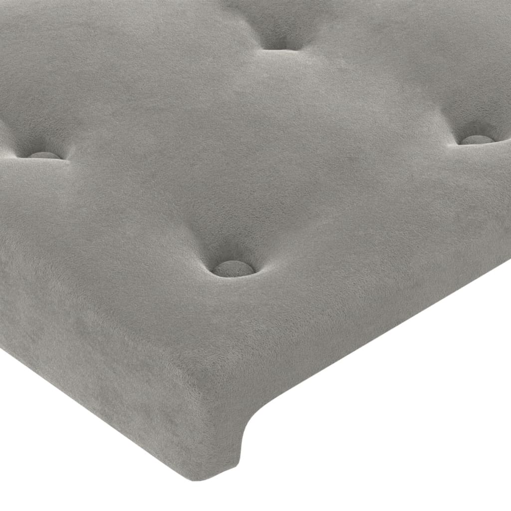 vidaXL Tăblii de pat, 4 buc, gri deschis, 80x5x78/88 cm, catifea vidaXL Tăblii de pat, 4 buc, gri deschis, 80x5x78/88 cm, catifea