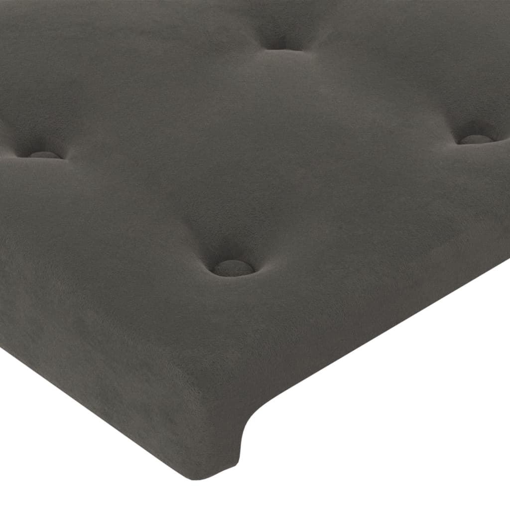 vidaXL Tăblii de pat, 4 buc, gri închis, 90x5x78/88 cm, catifea vidaXL Tăblii de pat, 4 buc, gri închis, 90x5x78/88 cm, catifea