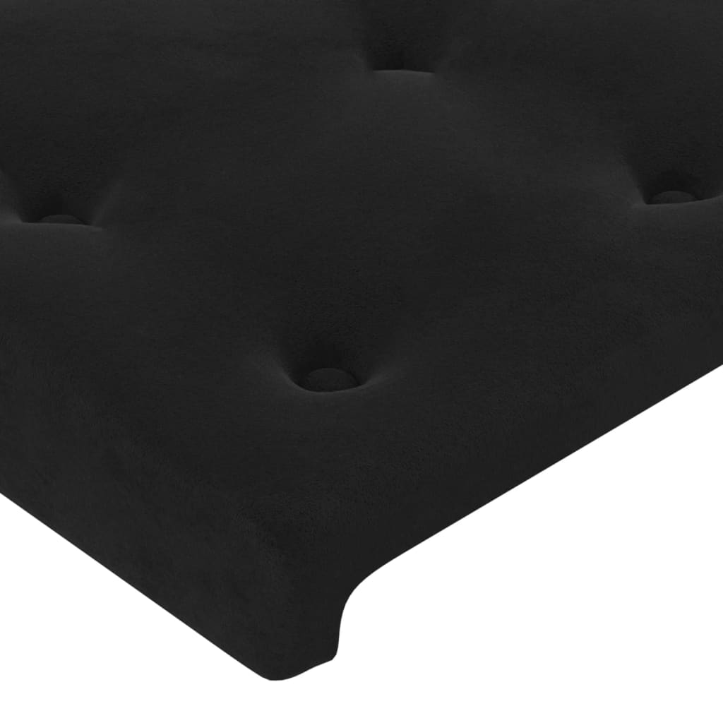 vidaXL Tăblii de pat, 4 buc, negru, 90x5x78/88 cm, catifea vidaXL Tăblii de pat, 4 buc, negru, 90x5x78/88 cm, catifea