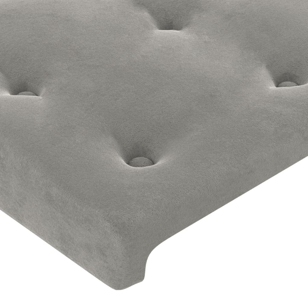 vidaXL Tăblii de pat, 4 buc, gri deschis, 100x5x78/88 cm, catifea vidaXL Tăblii de pat, 4 buc, gri deschis, 100x5x78/88 cm, catifea